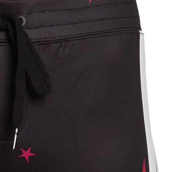 PAM & GELA Star Cropped Track Pants Black w/ Stars - Picture 5 of 5